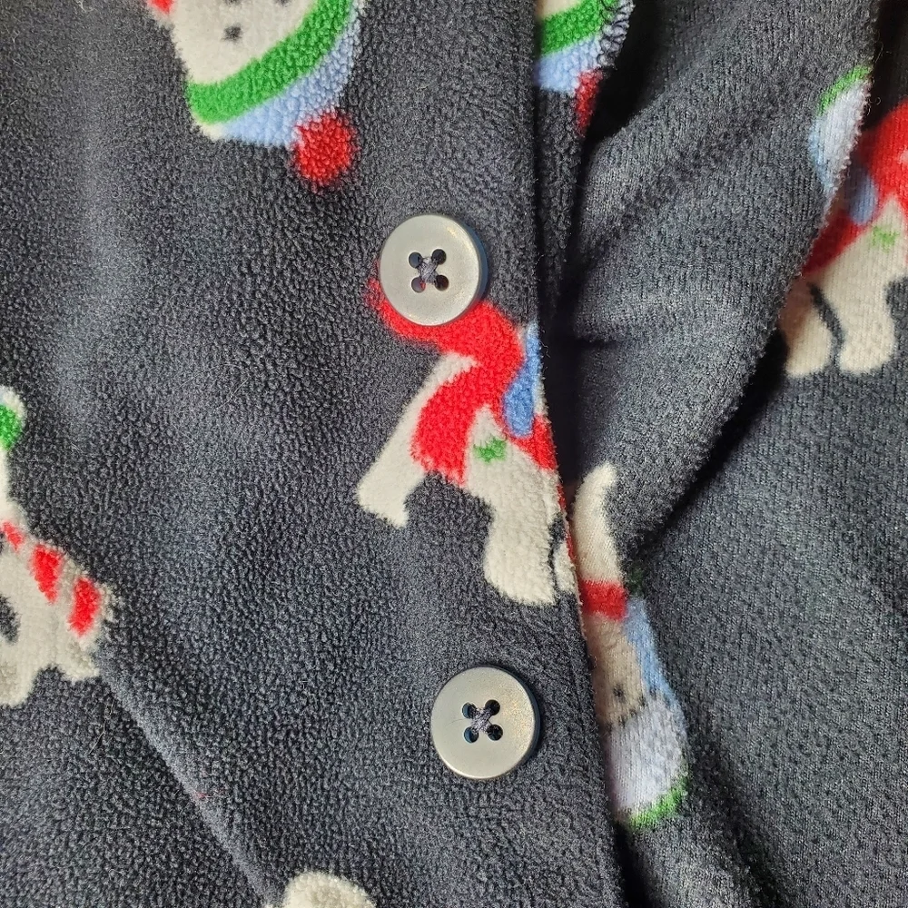 Gymboree 2Pc Black Fleece Winter Christmas Holiday Pajamas Pjs Size XS (3-4) Boy